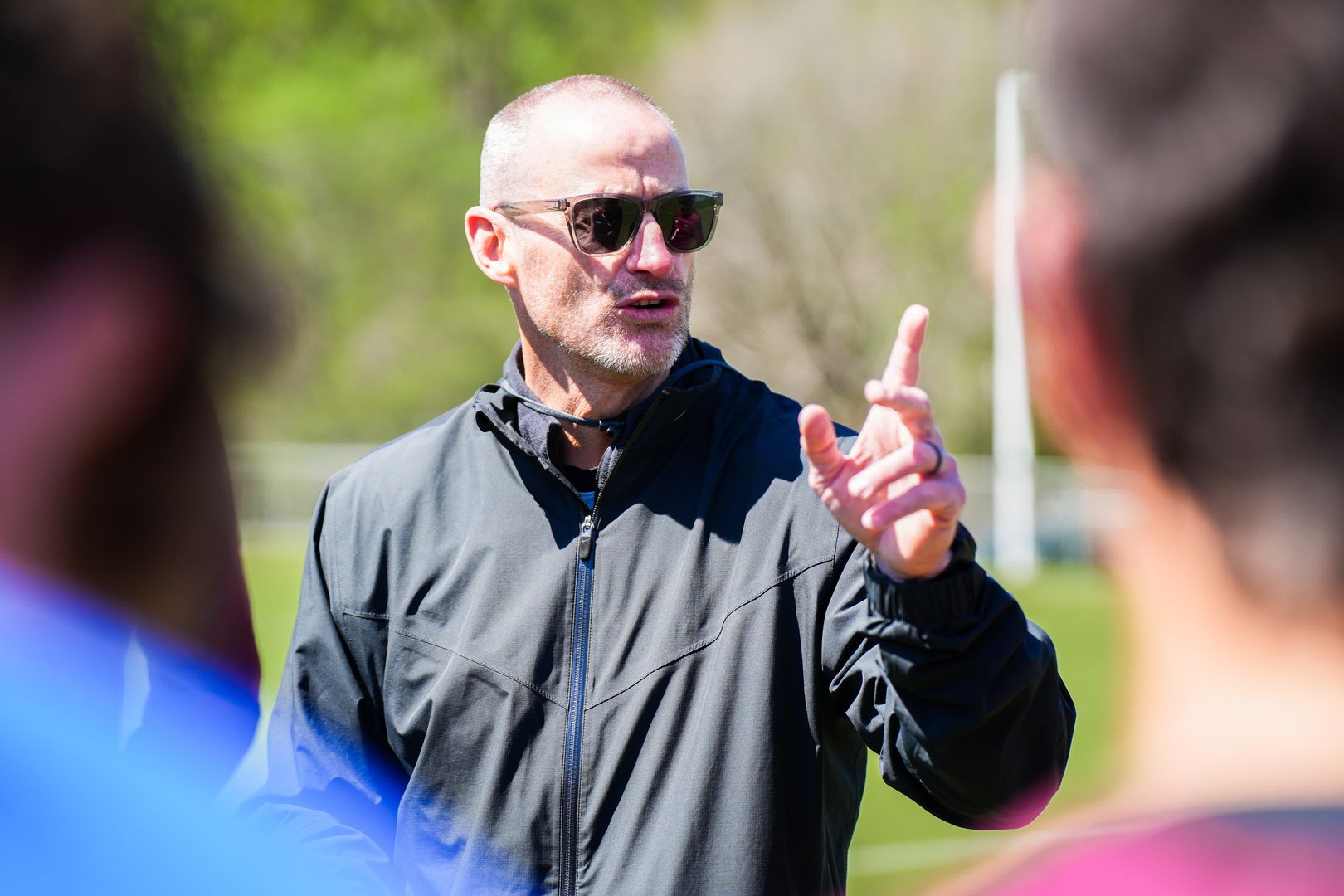 Head coach Brizendine addressing the team